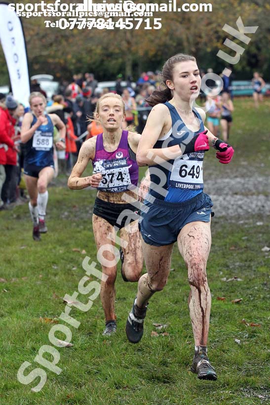 Womens under-17s and under-20s, 2019 European Cross Country Trials and British Cross Challenge, Sefton Park, Liverpool.  Photo: David T. Hewitson/Sports for All Pics